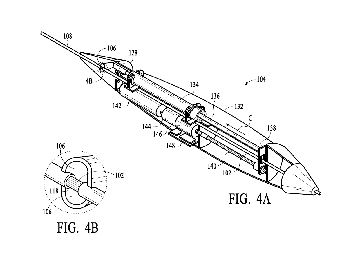 A professional utility patent drawing demonstrating a drug induction apparatus for USPTO submission.